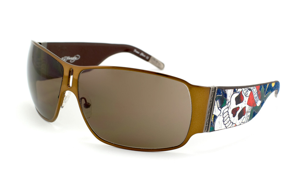 Ed Hardy Sonnenbrille Love Kills Slowly EHS 012 Cocoa