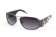 Ed Hardy Sonnenbrille - Modell: Ed Hardy Winner Take All EHS 037 Gunmetal