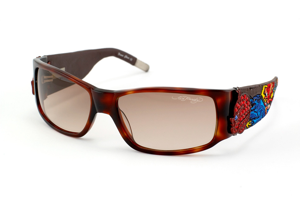 Ed Hardy Sonnenbrille Devil on Panther EHS 036 Tortoise